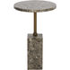 Mizani 22 X 14.25 inch Marble Look / Dark Emperador Outdoor End Table